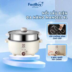 Nồi Lẩu Hấp Điện Mini MANDELI 4L