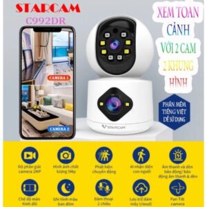 Camera Wifi 2 Màn Hình Vstarcam C992DR.