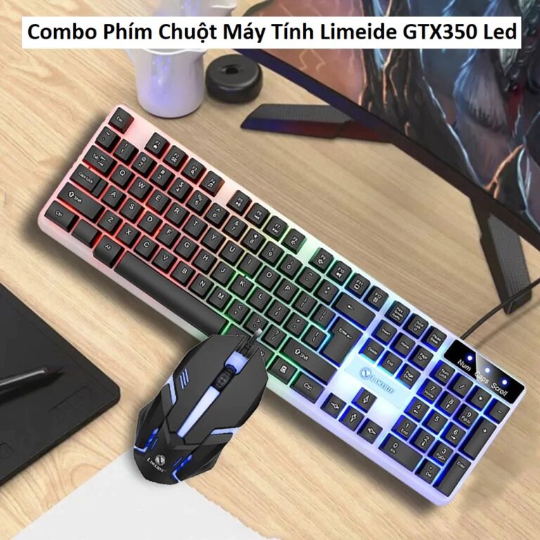 Combo Phím Chuột Máy Tính Có Dây Limeide GTX350 Led